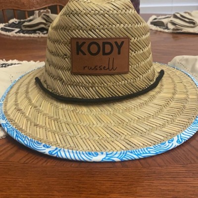 Personalized Name Patch Beach Straw Sun Hat