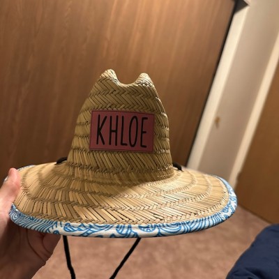 Personalized Name Patch Beach Straw Sun Hat