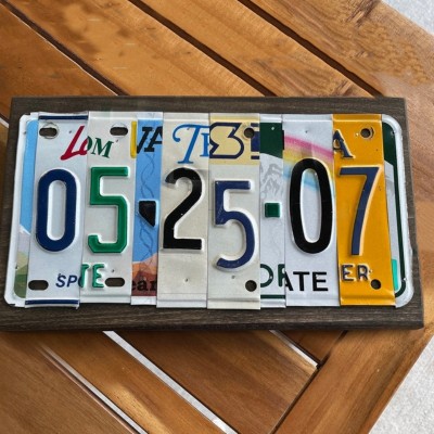 Personalized License Plate Sign For Anniversary Weddings Family Gift