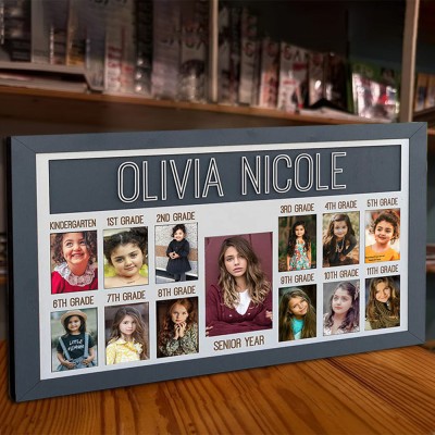 Personalized 3D K-12 School Years Photo Frame Display Back to School Gifts