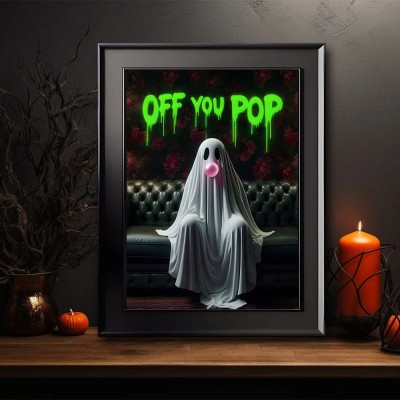 Off You Pop Halloween Gothic Vintage Home Decor Wall Art Poster