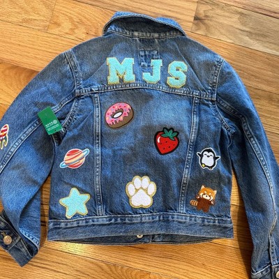 Personalized Letter Patch Jean Jacket With Name For Kids Girls Gift