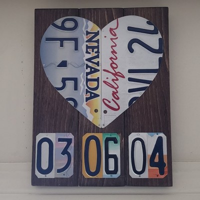 Personalized Couple License Plate Sign For Anniversary Valentine's Day Gift