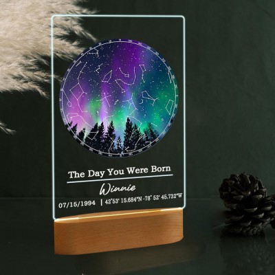 Custom Star Map By Date Night Light Valentine's Day Anniversary Gift For Couples