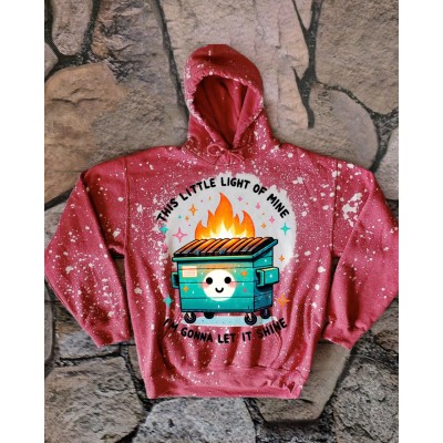 Dumpster Fire Light Vintage Sweatshirt Hoodie For Halloween Gift Ideas