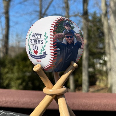 Custom Photo Baseball For Father's Day Gift