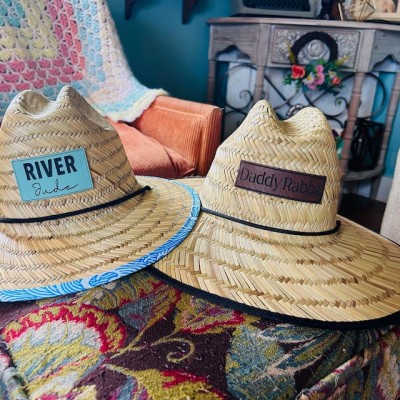 Personalized Name Patch Beach Straw Sun Hat