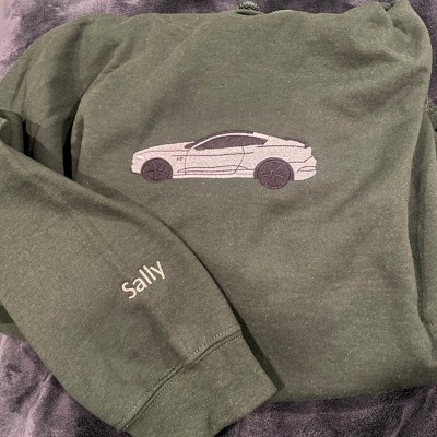 Custom Embroidered Car Photo Sweatshirt For Dad Men Car Lover Gift