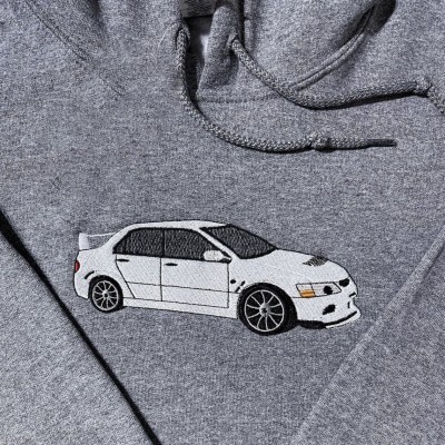 Custom Embroidered Car Photo Hoodie For Dad Men Car Lover Gift