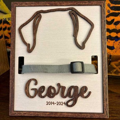 Personalized Dog Ear Collar Pet Memorial Frame Pet Loss Gifts