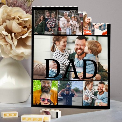 Personalized Photo Building Block Puzzle For Dad Father's Day Gift