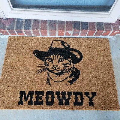 Funny Cat Welcome Door Mat Housewarming New Home Gift