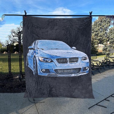 Personalized Colorful Car Fleece Blanket For Valentine's Day