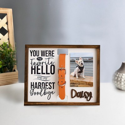 Personalized Loss of Pet Collar Frame Memorial Gift For Pet Lovers