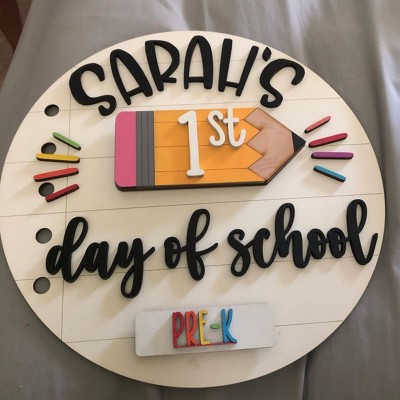 Personalized Interchangeable Back to School Sign 1st Day of School Photo Prop