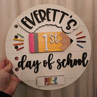 Personalized Interchangeable Back to School Sign 1st Day of School Photo Prop