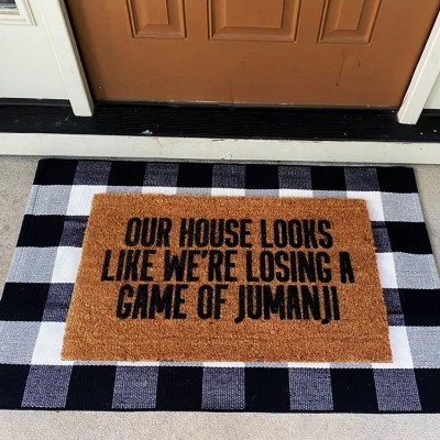 Our House Looks Like Doormat Welcome Housewarming Gift