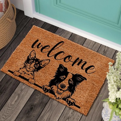 Personalized Dog Cat Pet Welcome Door Mat Housewarming New Home Gift