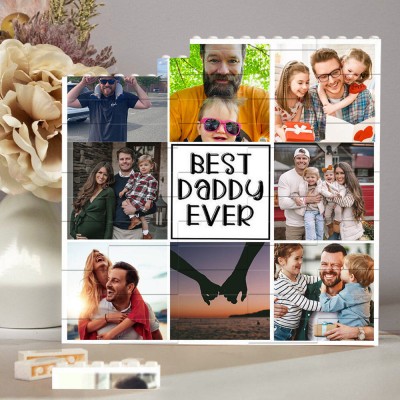 Personalized Photo Building Block Puzzle For Dad Father's Day Gift