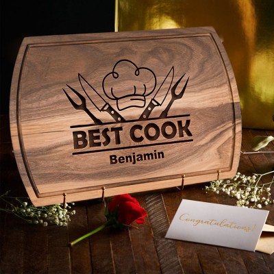 Personalized Cutting Board BBQ Themed Grill Master For Father's Day Gift Ideas