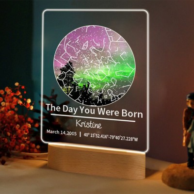 Custom Star Map By Date Night Light Valentine's Day Anniversary Gift For Couples