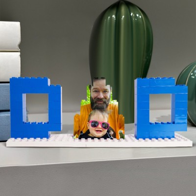 Personalized Photo Building Block Puzzle For Dad Father's Day Gift