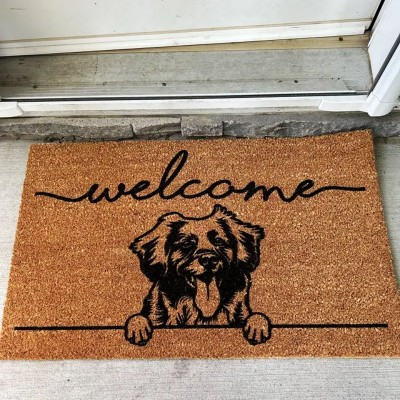 Personalized Dog Cat Pet Welcome Door Mat Housewarming New Home Gift