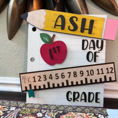 Personalized First/Last Day of School Sign Back to School Prop Board Milestone For Kids Gift