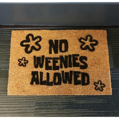 No Weenies Allowed Doormat Welcome Housewarming Gift