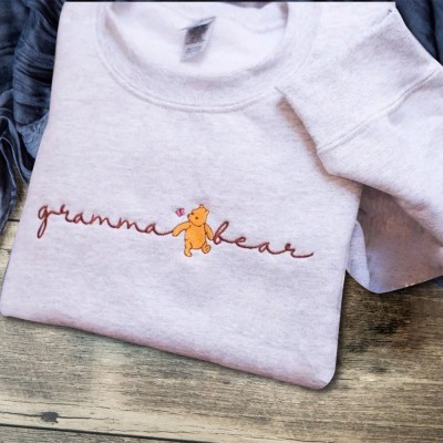 Custom Embroidered Bear Mama Sweatshirt Gift Ideas For Christmas Family Gift