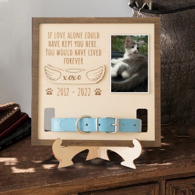 Personalized Loss of Pet Collar Frame Memorial Gift For Pet Lovers