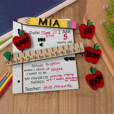 Personalized Interchangeable Back to School Sign Kit