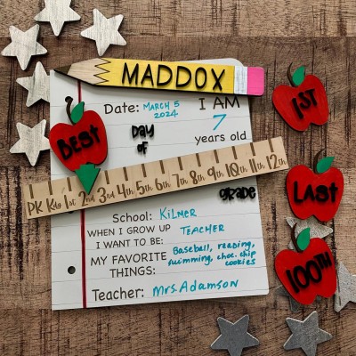 Personalized Interchangeable Back to School Sign Kit