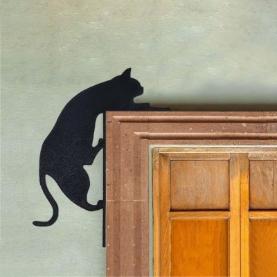 Halloween Black Cat Door Topper Home Decor