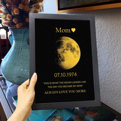 Custom Moon Phase Wood Sign Family Keepsake Gifts Mother's Day Gift Ideas