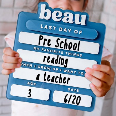 Personalized Acrylic Last Day of School Sign Back to School Photo Prop For Kids Gift