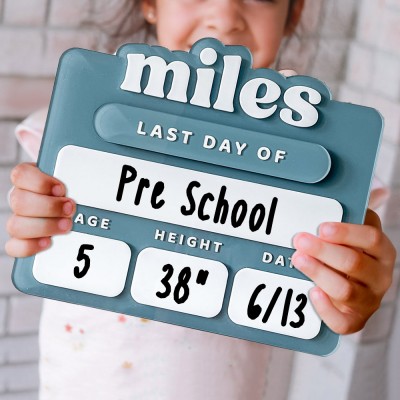 Personalized Acrylic Last Day of School Sign Back to School Photo Prop For Kids Gift