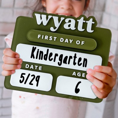 Personalized Acrylic First Day of School Sign Back to School Photo Prop For Kids Gift