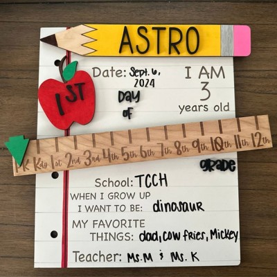 Personalized Interchangeable Back to School Sign Kit