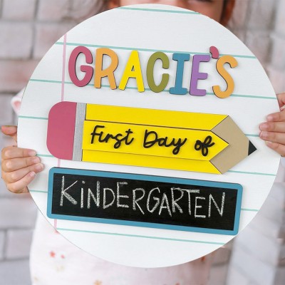 Personalized Interchangeable Back to School Sign Photo Prop