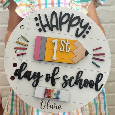 Personalized Interchangeable Back to School Sign 1st Day of School Photo Prop