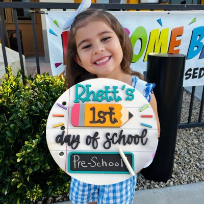 Personalized Interchangeable Back to School Sign 1st Day of School Photo Prop