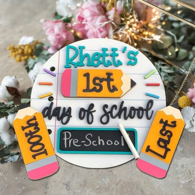 Personalized Interchangeable Back to School Sign Photo Prop