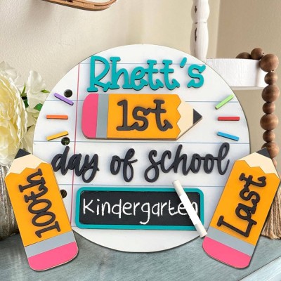 Personalized Interchangeable Back to School Sign Photo Prop