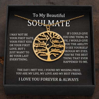 Custom Family Tree Necklace with Kids Names For Mother's Day Gift