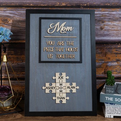 Custom Mom Puzzle Sign with Name Piece That Holds Us Together For Mother's Day Gift Ideas