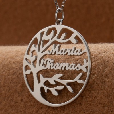 Custom Family Tree Necklaces With Kids Names For Mother's Day Gift Ideas