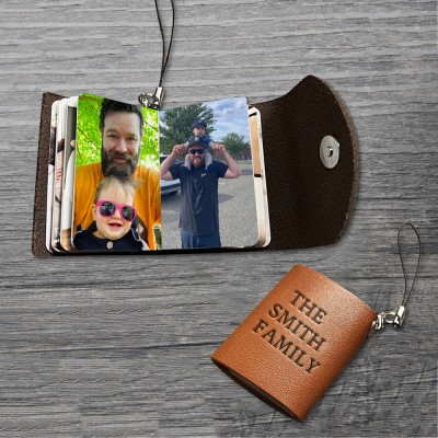 Personalized Mini Photobook Keychain For Family Father's Day Gift