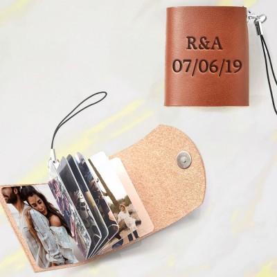 DIY Leather Photo Album Keychain with Mini Photo Gifts For Valentine's Day