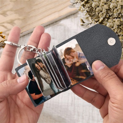 Personalized Mini Photo Album Keychain For Husband Wife Valentine's Day Gift Ideas